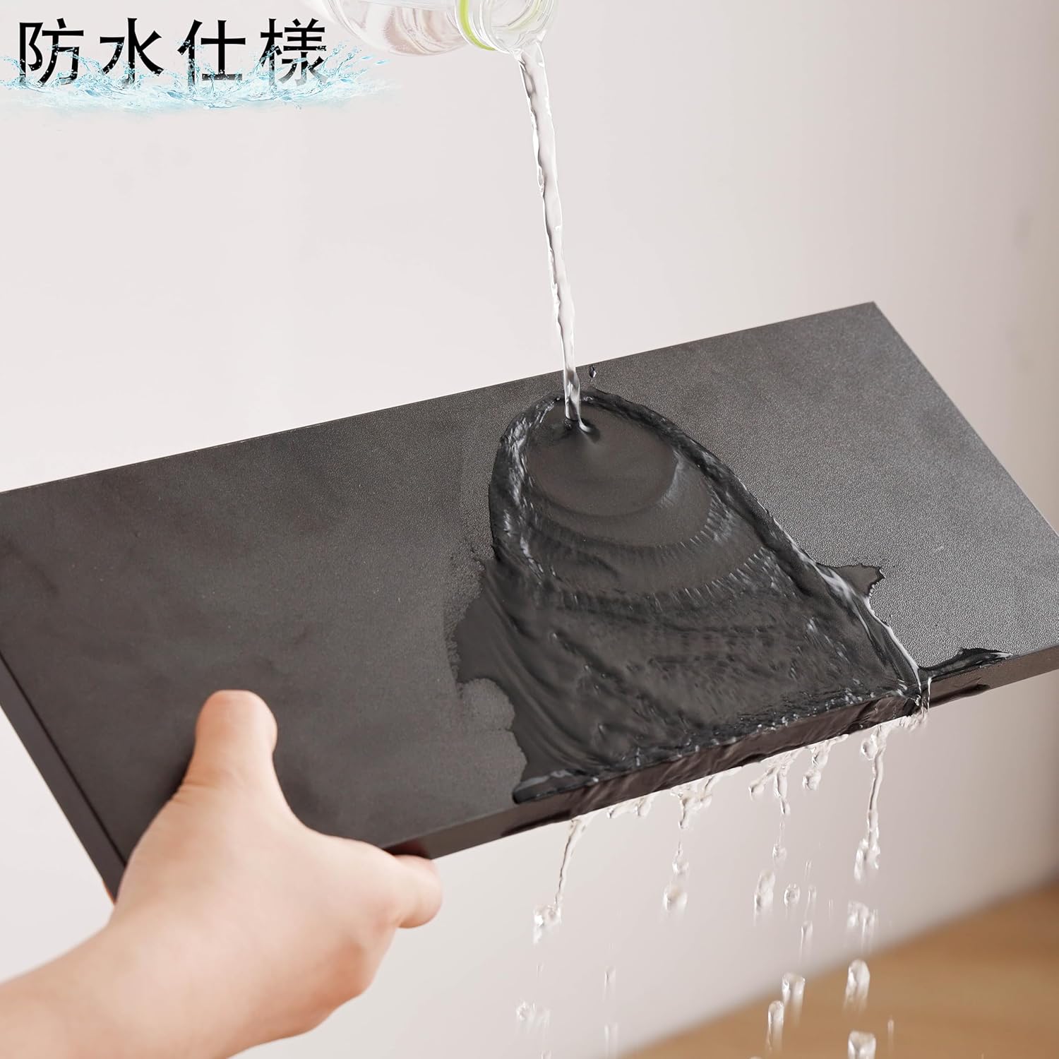 ウォールシェルフ 壁を傷つけない 30cm 壁掛け棚 賃貸 壁 棚 穴あけない ウォールラック 壁に付けられる家具 飾り棚 設置棚 壁 棚 傷つけない 簡単取り付け diy棚 洗面所/キッチン/トイレ/玄関 収納ラック (ブラック) - Image 6