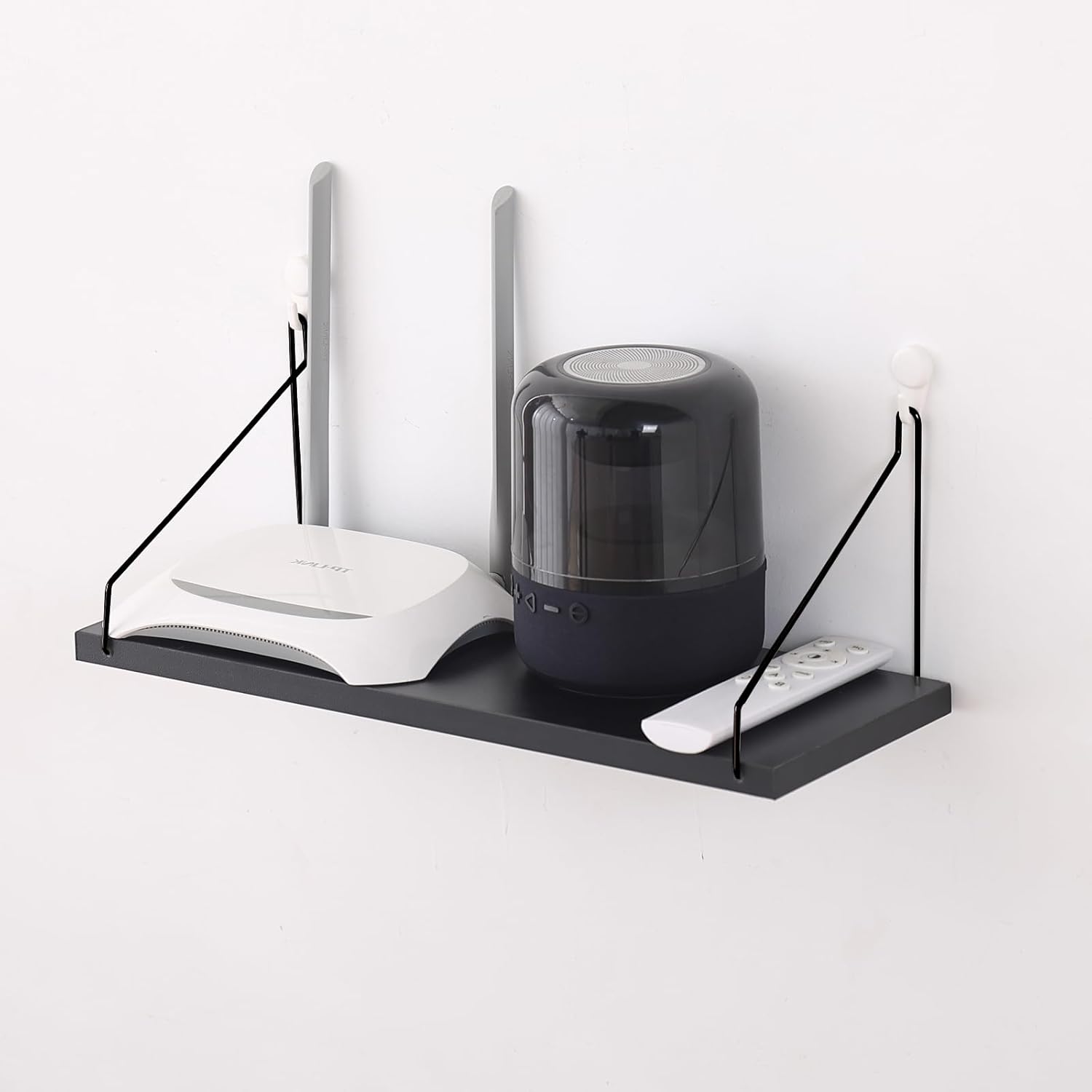 ウォールシェルフ 壁を傷つけない 30cm 壁掛け棚 賃貸 壁 棚 穴あけない ウォールラック 壁に付けられる家具 飾り棚 設置棚 壁 棚 傷つけない 簡単取り付け diy棚 洗面所/キッチン/トイレ/玄関 収納ラック (ブラック) - Image 9